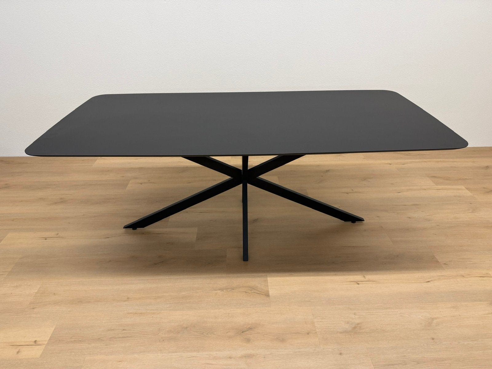 Rechthoekige eettafel HPL zwart 200x100 - Direct Leverbaar