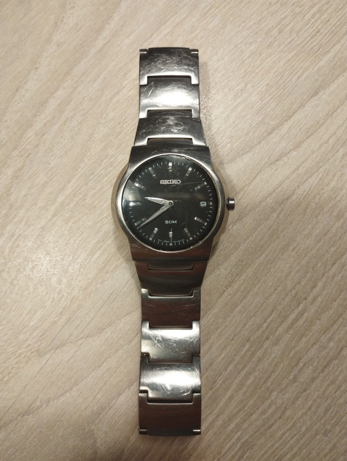 Seiko horloge, 50 M., Ophalen of Verzenden, Gebruikt, Staal, Seiko