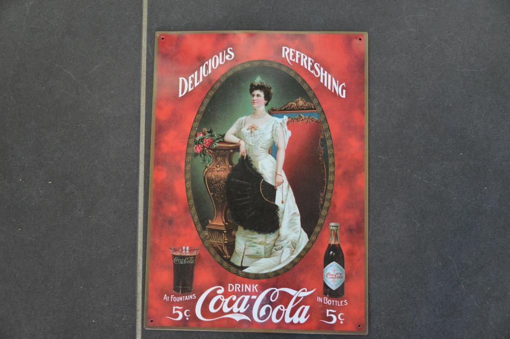 4 Originele reclame-wandplaten Coca-cola., Ophalen of Verzenden, Nieuw, Reclamebord