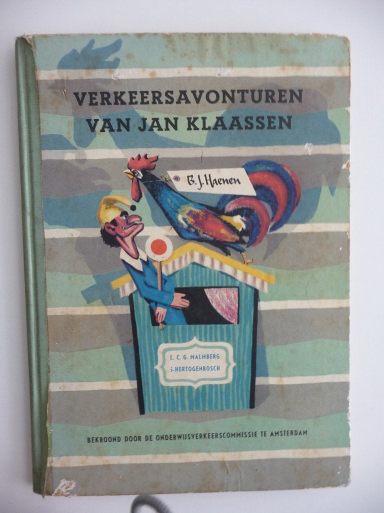 boek -VERKEERSAVONTUREN VAN JAN KLAASSEN (1956), Boeken, Kinderboeken | Jeugd | onder 10 jaar, Gelezen, Fictie algemeen, B.J. Haenen