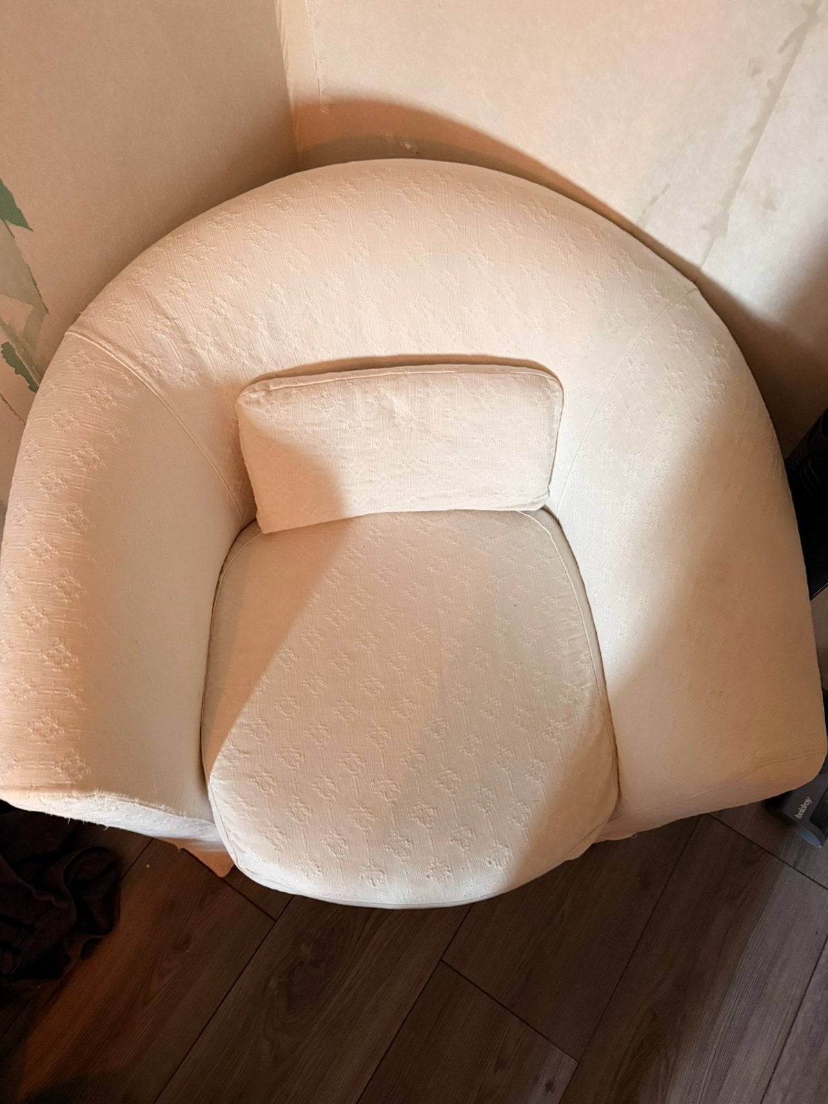 Witte ronde Fauteuile, Ophalen, Zo goed als nieuw, 75 tot 100 cm