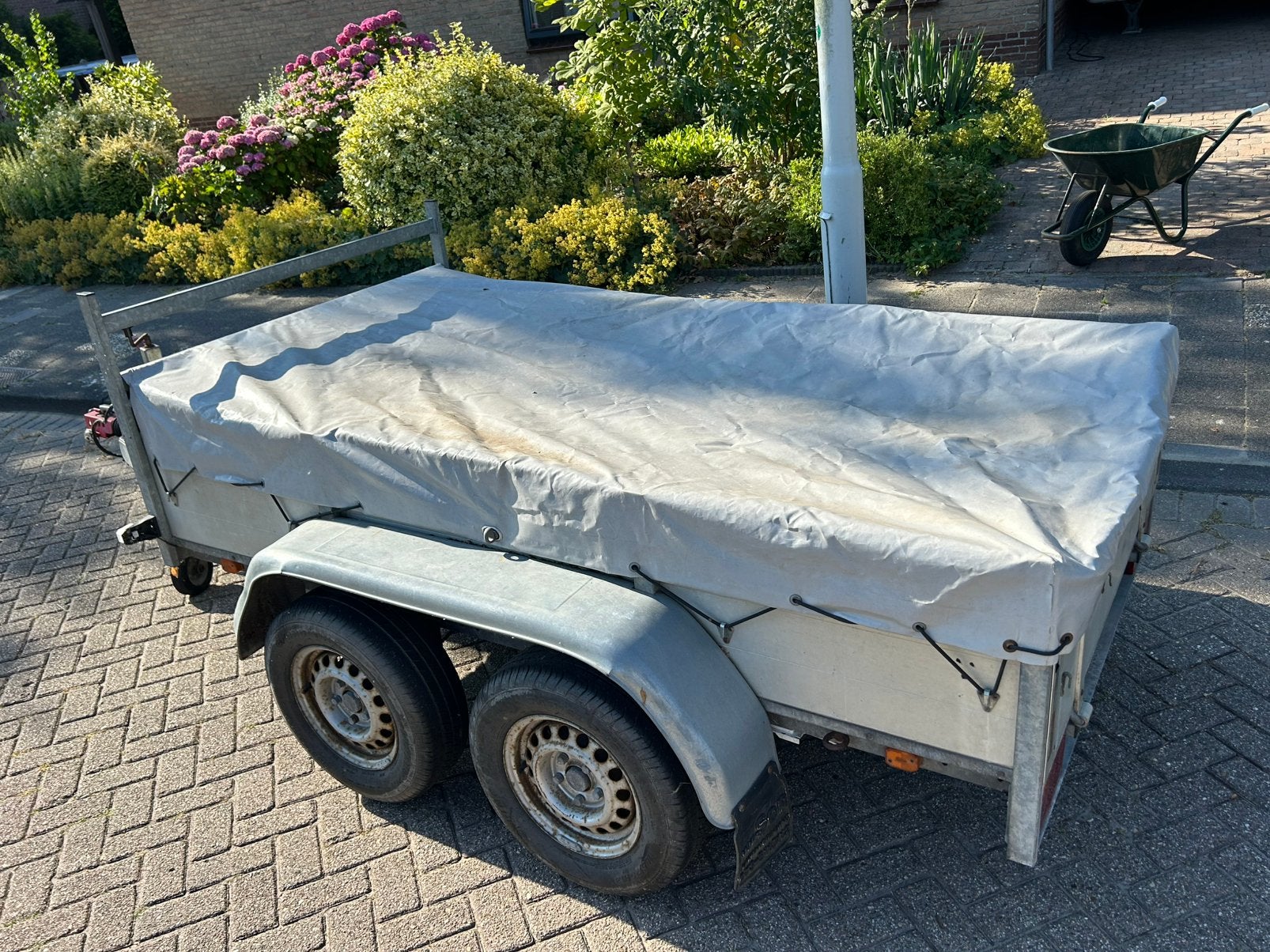 Anssems aanganger 2000 kg dubbelasser uit 2009, Auto diversen, Aanhangers en Bagagewagens, Ophalen, Gebruikt