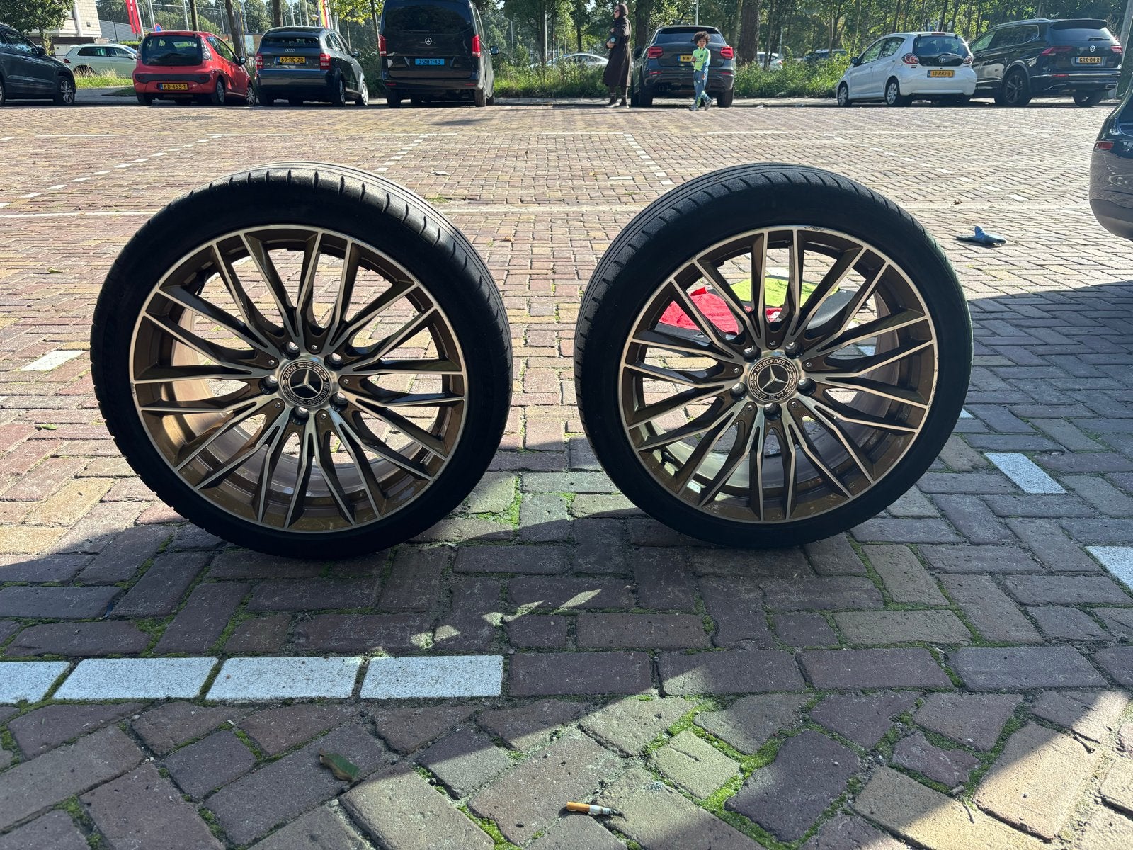 Mercedes-Benz a Klasse 18 inch Et 43 velgen met zomerbanden, Auto-onderdelen, Ophalen, 18 inch, Gebruikt, Banden en Velgen