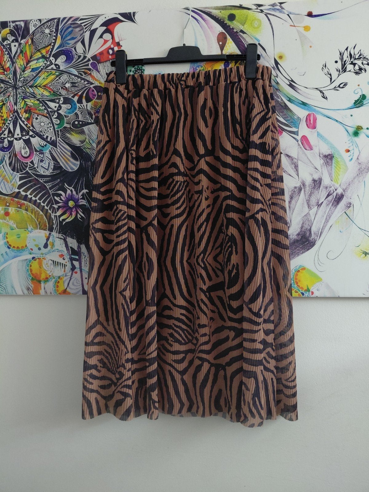 Catwalk Junkie Zebra Print Plissé Rok Maat M, Kleding | Dames, Maat 38/40 (M), Bruin, Ophalen of Verzenden, Zo goed als nieuw