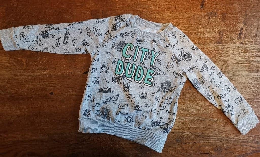 Sweatshirt City Dude maat 110, Jongen of Meisje, Trui of Vest, Ophalen of Verzenden, Zo goed als nieuw