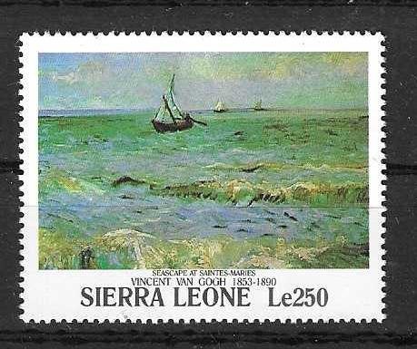Sierra Leone Michel 1629 postfris  VINCENT VAN GOGH, Ophalen of Verzenden, Overige landen, Postfris