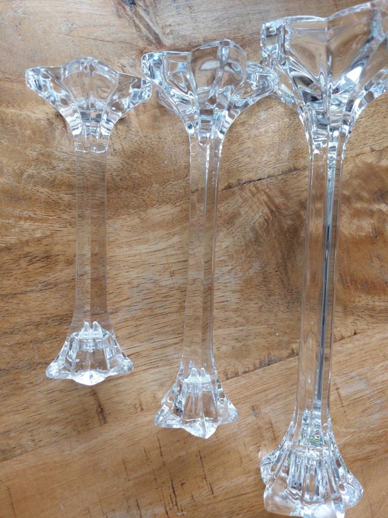 3 Kristallen Nachtmann Kandelaars, Antiek en Kunst, Antiek | Glas en Kristal, Ophalen of Verzenden