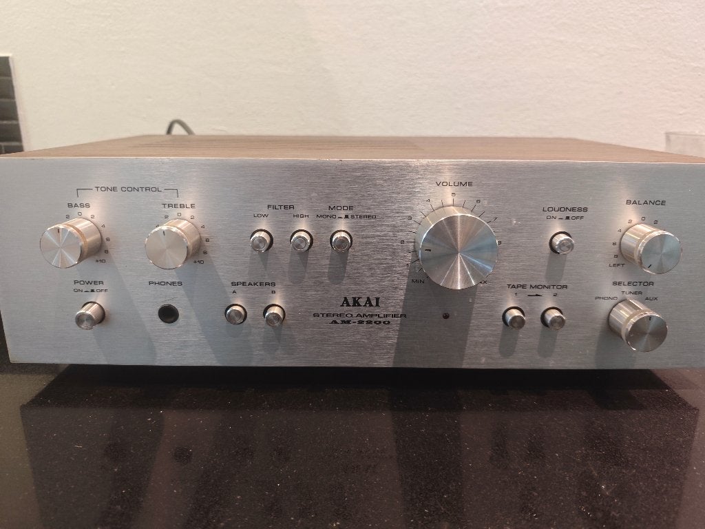Vintage Akai AM-2200 Geïntegreerde Stereo Versterker, Overige merken, Gebruikt, Ophalen of Verzenden, Minder dan 60 watt