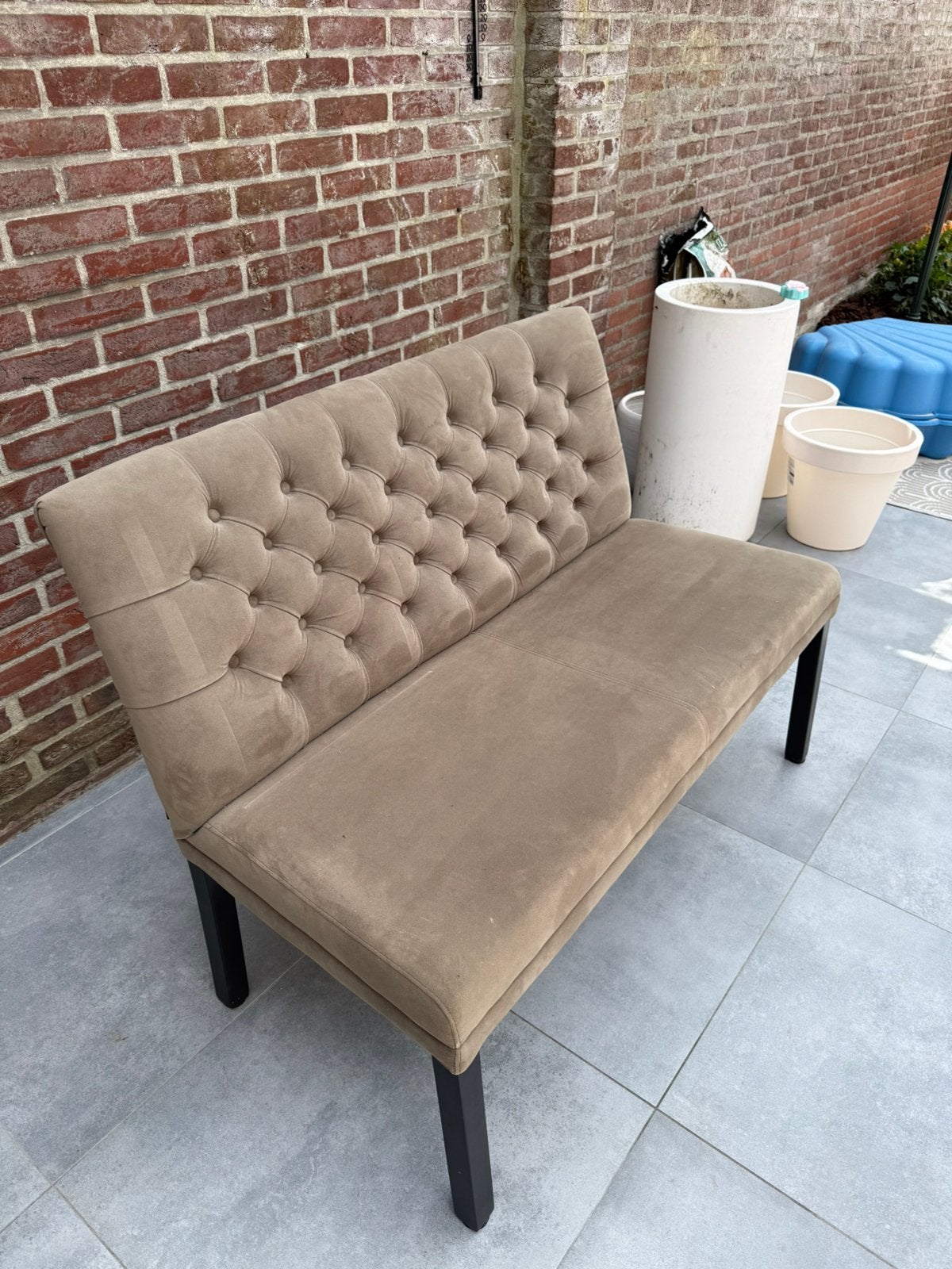 Eetkamerbank goossens, Ophalen, Minder dan 75 cm, Tweepersoons, Zo goed als nieuw