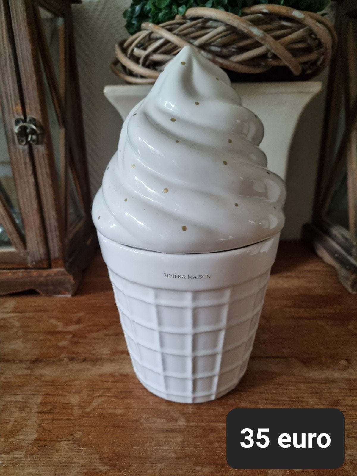 Riviera maison voorraadpot icecream, Ophalen of Verzenden, Zo goed als nieuw