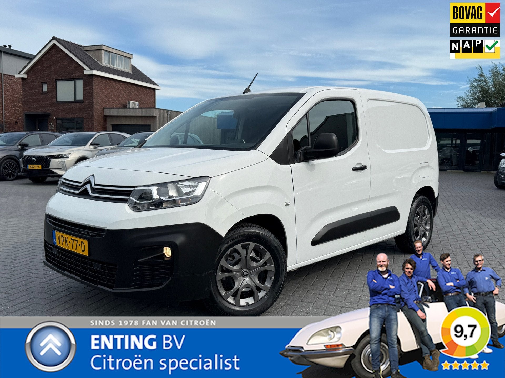 Citroen Ë-Berlingo Club 136PK 50 kWh 3 FASE SNELLADEN APPLE, Dealer onderhouden, Gebruikt, 22 kWh, Citroën
