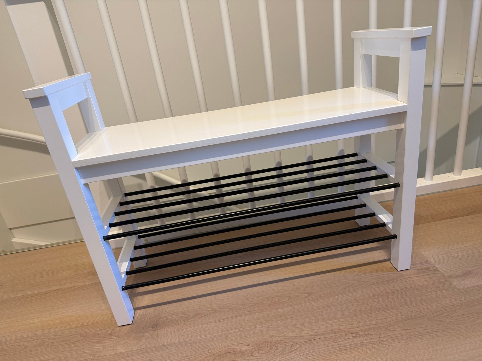 Witte schoenenbank - IKEA HEMNES, Ophalen of Verzenden, Zo goed als nieuw