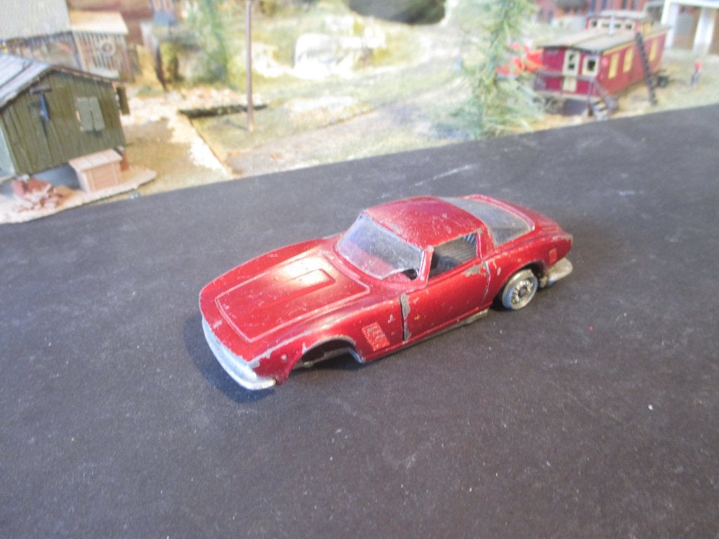1/43 Iso Grifo - Politoys Export N553 rood, loop of sloop, Ophalen of Verzenden, Gebruikt, Auto, Overige merken