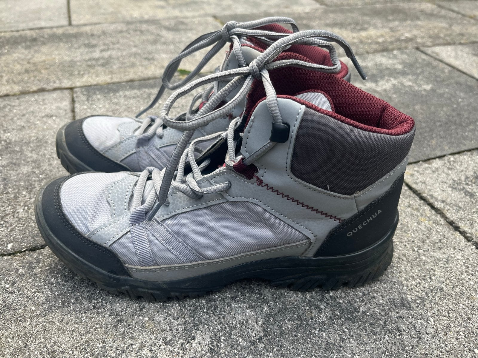 Quechua Wandelschoenen Maat 39 - Grijs/Bordeaux, Ophalen of Verzenden, Gebruikt, Schoenen