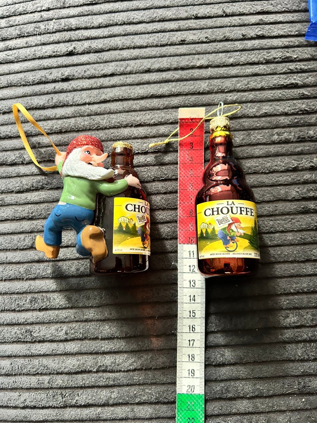 2 x La Chouffe Kerst hangers, Ophalen of Verzenden, Zo goed als nieuw
