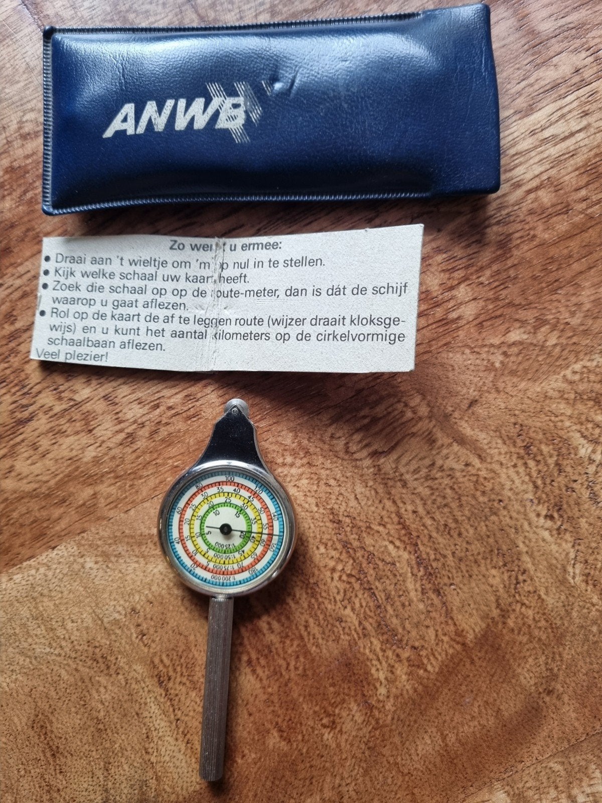 Vintage ANWB curvimeter/routemeter in orginele hoes., Ophalen of Verzenden, Zo goed als nieuw