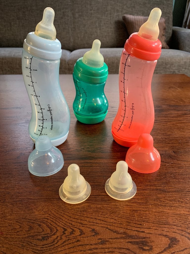 Difrax baby flessen, smal en breed, Ophalen of Verzenden, Gebruikt, Babyfles, Difrax