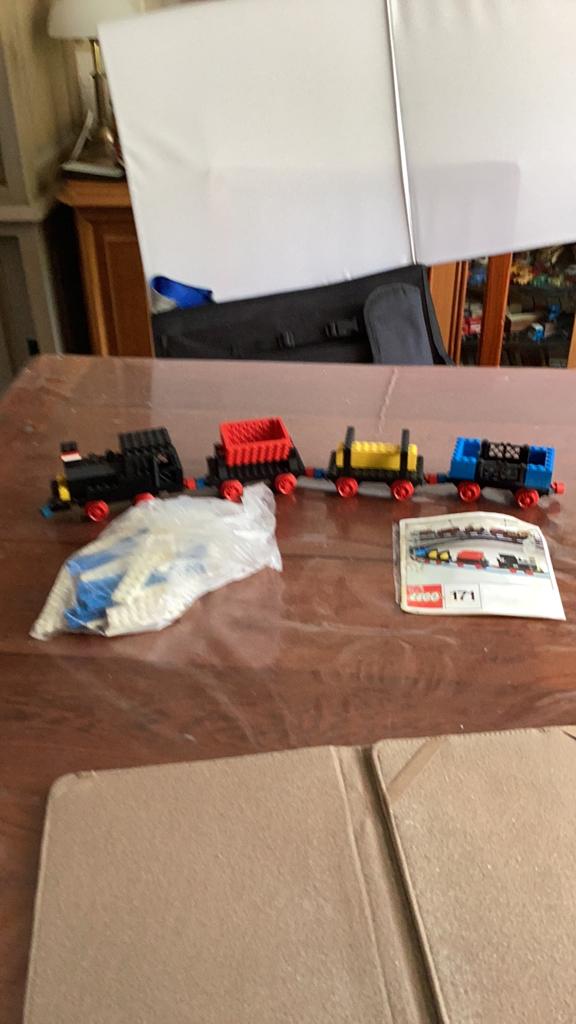 Lego set handtrein 171 compleet met rails, City, Lego, Compleet, Ophalen of Verzenden