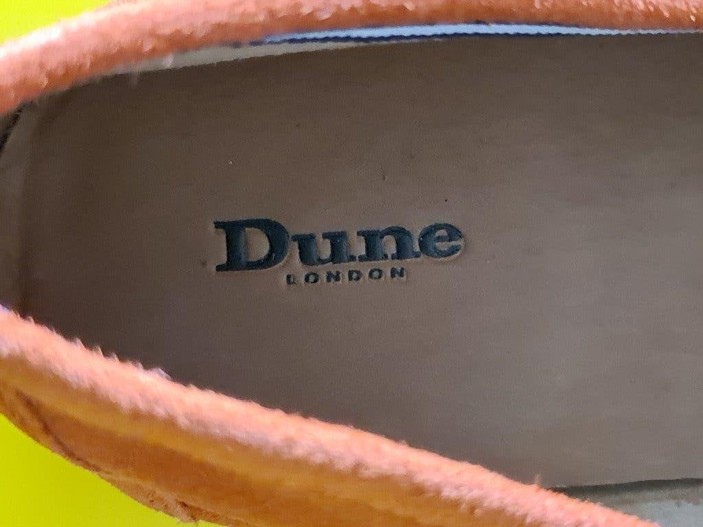 DUNE London suede instap schoenen met oranje kleur 44, Overige kleuren, DUNE London, Zo goed als nieuw, Loafers