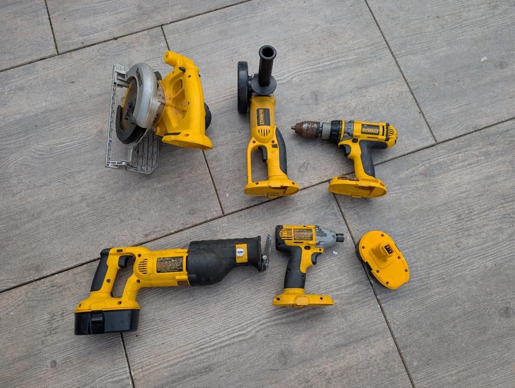 DeWalt gereedschap set (5 stuks), Variabele snelheid, Overige typen, Ophalen of Verzenden, Gebruikt