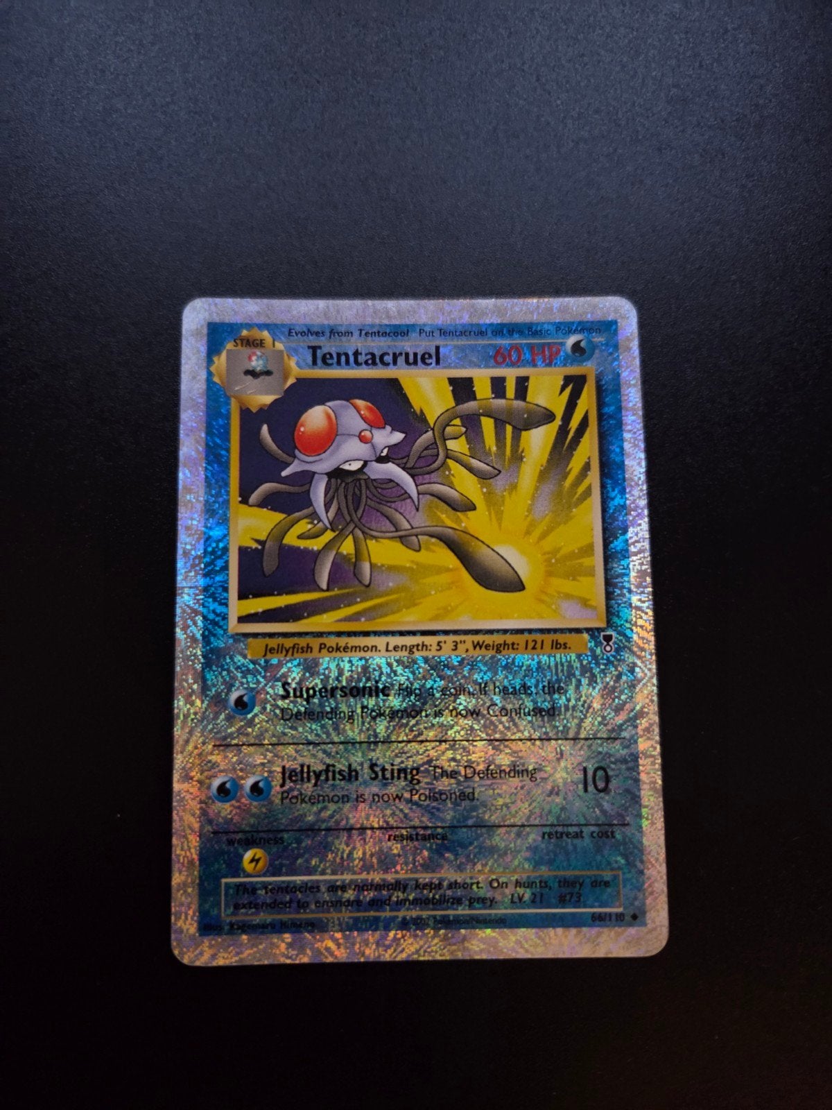 Tentacruel 66 Pokemon Legendary Collection reverse holo, Ophalen of Verzenden, Zo goed als nieuw, Booster, Foil