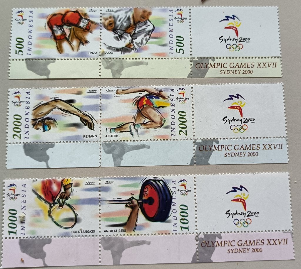 Indonesie 2000 olympische spelen sydney, Postzegels en Munten, Ophalen of Verzenden, Postfris, Zuidoost-Azië