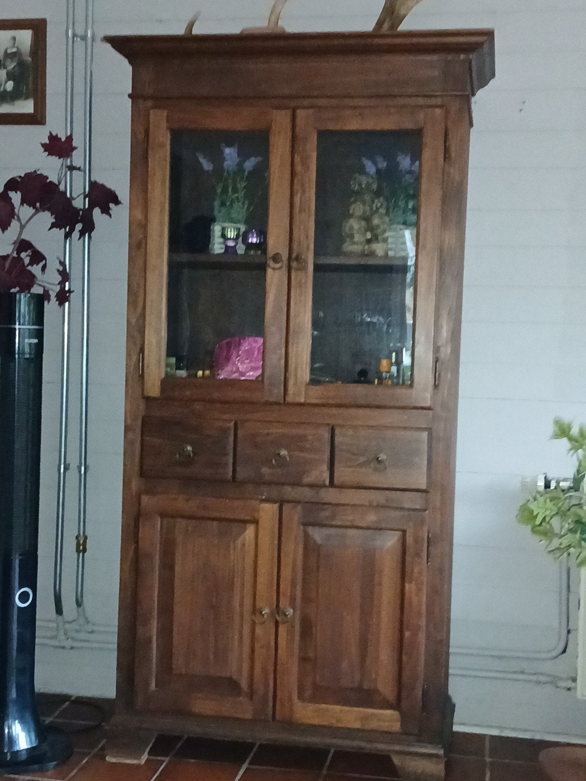 mooie kast teak hout, Ophalen, Met deur(en), Teakhout, 50 tot 100 cm
