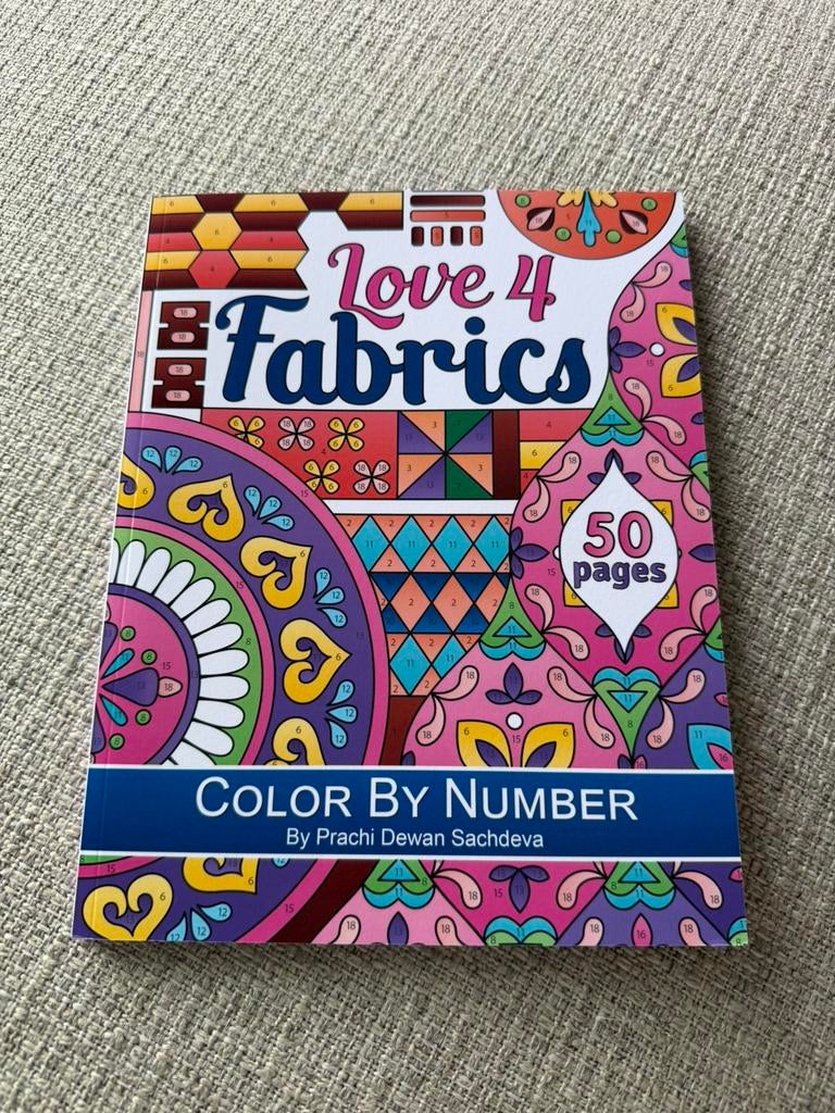 Dewan Sachdeva - color by number/ Love 4 Fabrics, Hobby en Vrije tijd, Tekenen, Ophalen of Verzenden, Nieuw, Boek of Gids