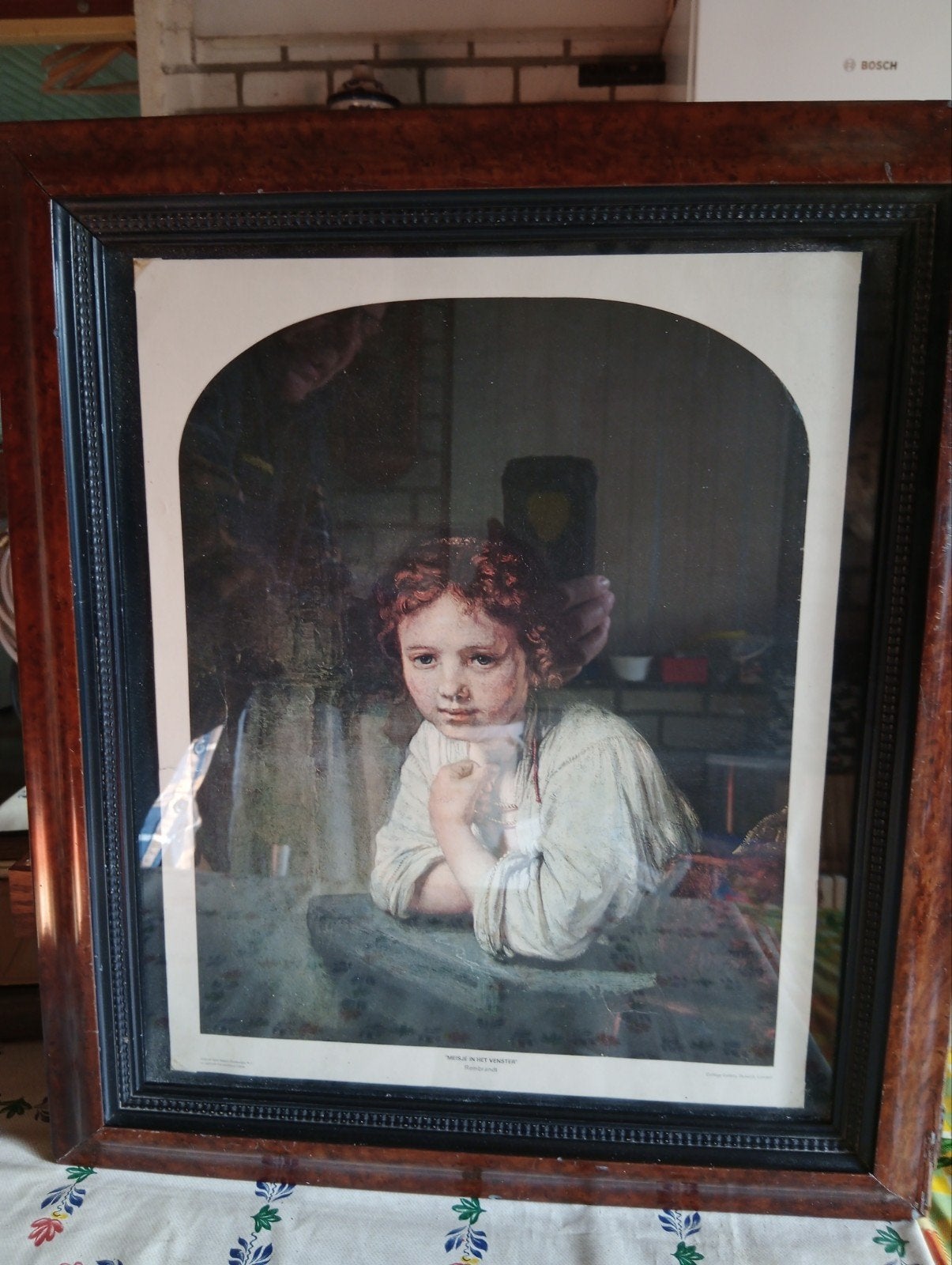 Klassiek schilderij: Meisje in het raam, Ophalen of Verzenden