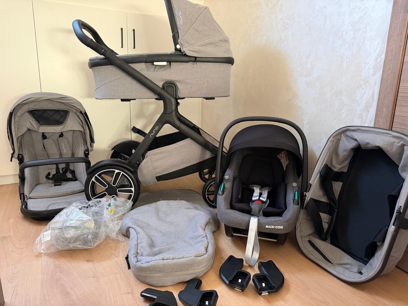 Nuna Demi Grow Combiwagen met Maxi-Cosi autostoel, Duowagen, Zo goed als nieuw, Combiwagen, Ophalen