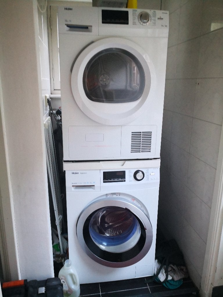 Haier wasmachine en droger, Witgoed en Apparatuur, Wasdrogers, Ophalen, Gebruikt, Anti-kreukfase, 8 tot 10 kg