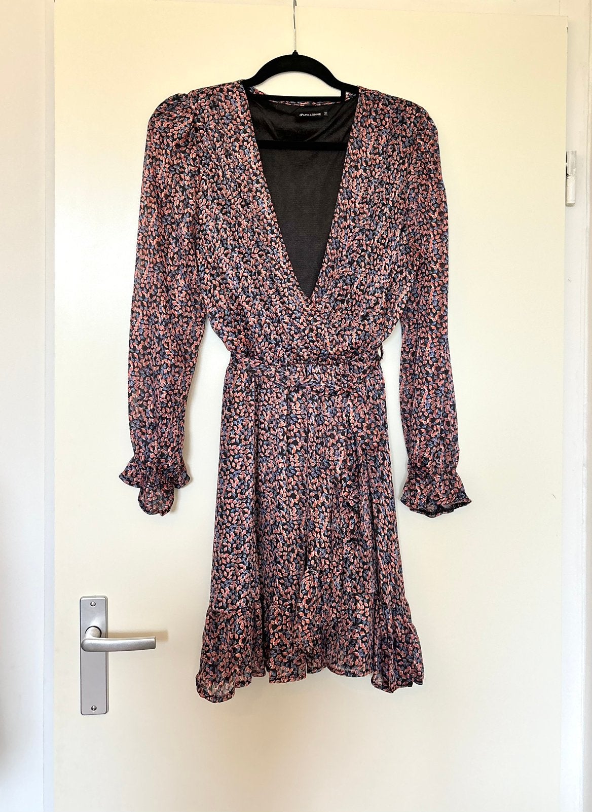 Jurkje van Papillonne rood blauw glitter bloemen maat M, Maat 38/40 (M), Ophalen of Verzenden, Zo goed als nieuw, Boven de knie