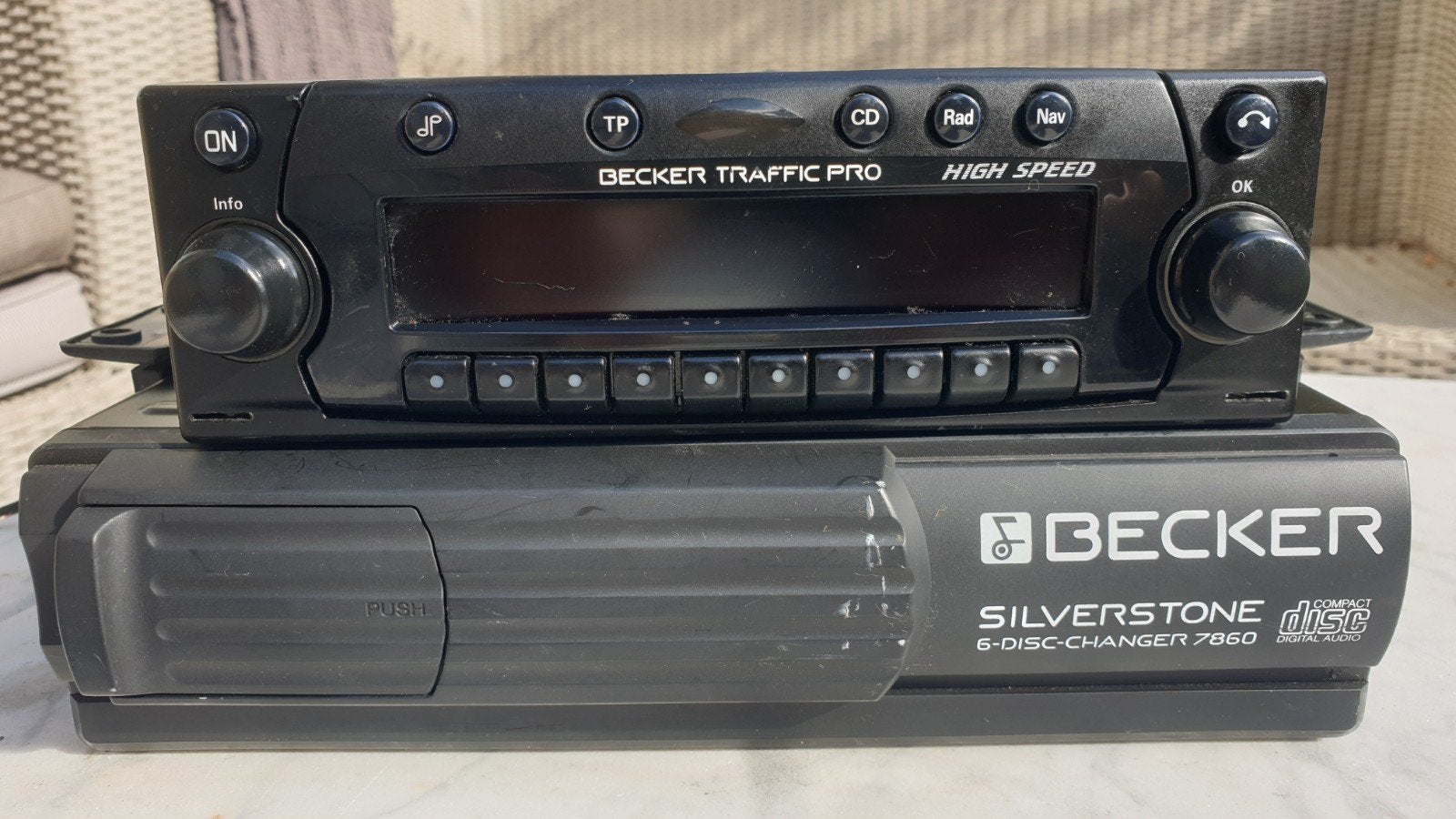 becker autoradio met cd wisselaar navigatie, Auto diversen, Ophalen of Verzenden
