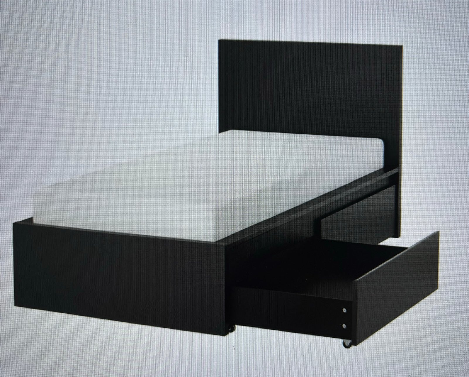 Ikea Malm bed bruin  90x200 incl zgan matras, Huis en Inrichting, Slaapkamer | Bedden, Ophalen, 90 cm, Eenpersoons, Bruin