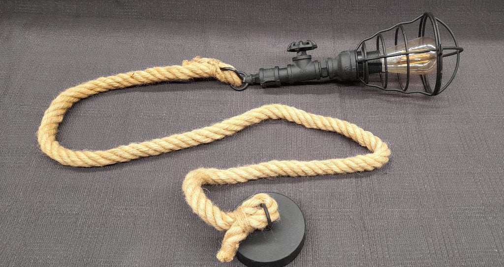 Hanglamp industrie look kooilamp, Ophalen of Verzenden, Zo goed als nieuw, Metaal, E27 (groot)