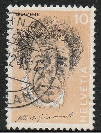Zwitserland 1972 979 Giacometti, Gest, Ophalen of Verzenden, Gestempeld