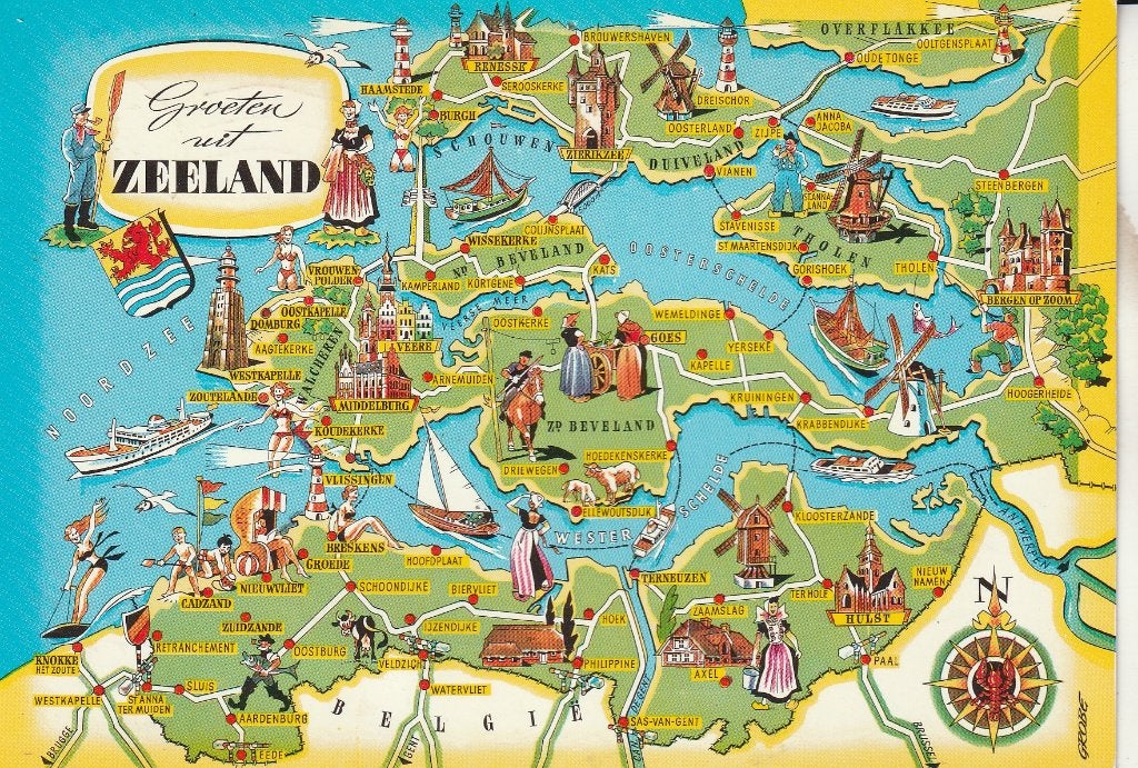 Groeten uit Zeeland 72, Ophalen of Verzenden, 1980 tot heden, Gelopen, Zeeland