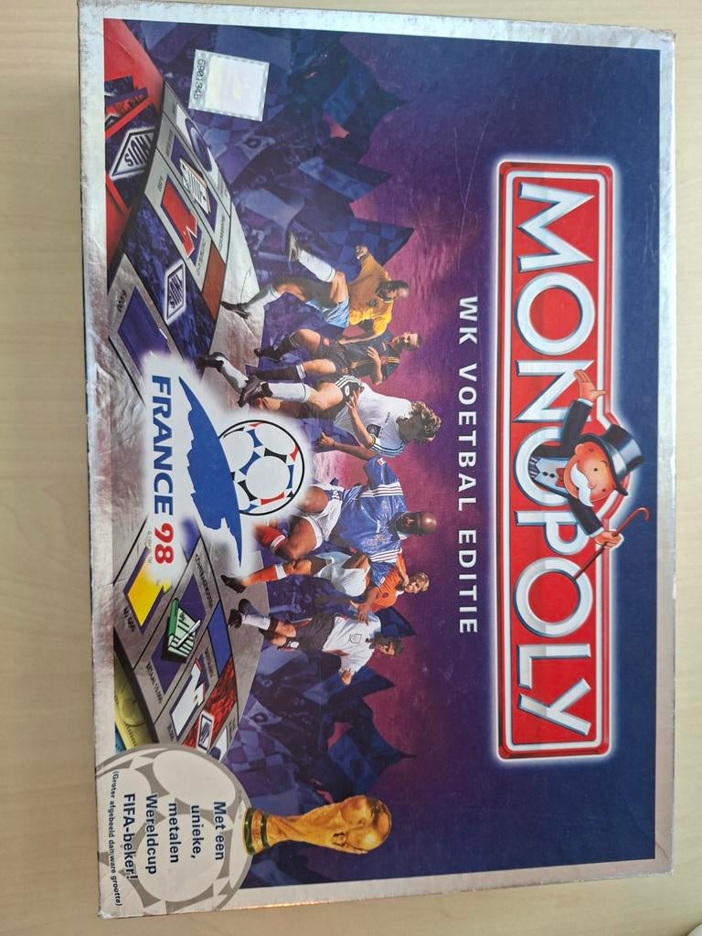 Monopoly WK Voetbal Editie Frankrijk '98, Hobby en Vrije tijd, Gezelschapsspellen | Bordspellen, Ophalen, Gebruikt, Parker Brothers