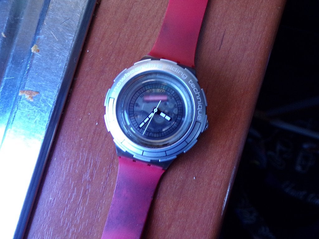 Vintage Swatch Snowboarding riding technique, Kunststof, Gebruikt, Polshorloge, Swatch