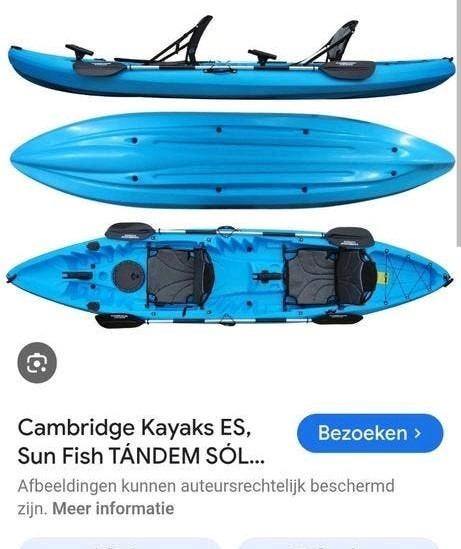 Viskano Kayak kano viskayak tandem  tweepersoons sit on top, Ophalen, Zo goed als nieuw, 2-persoons