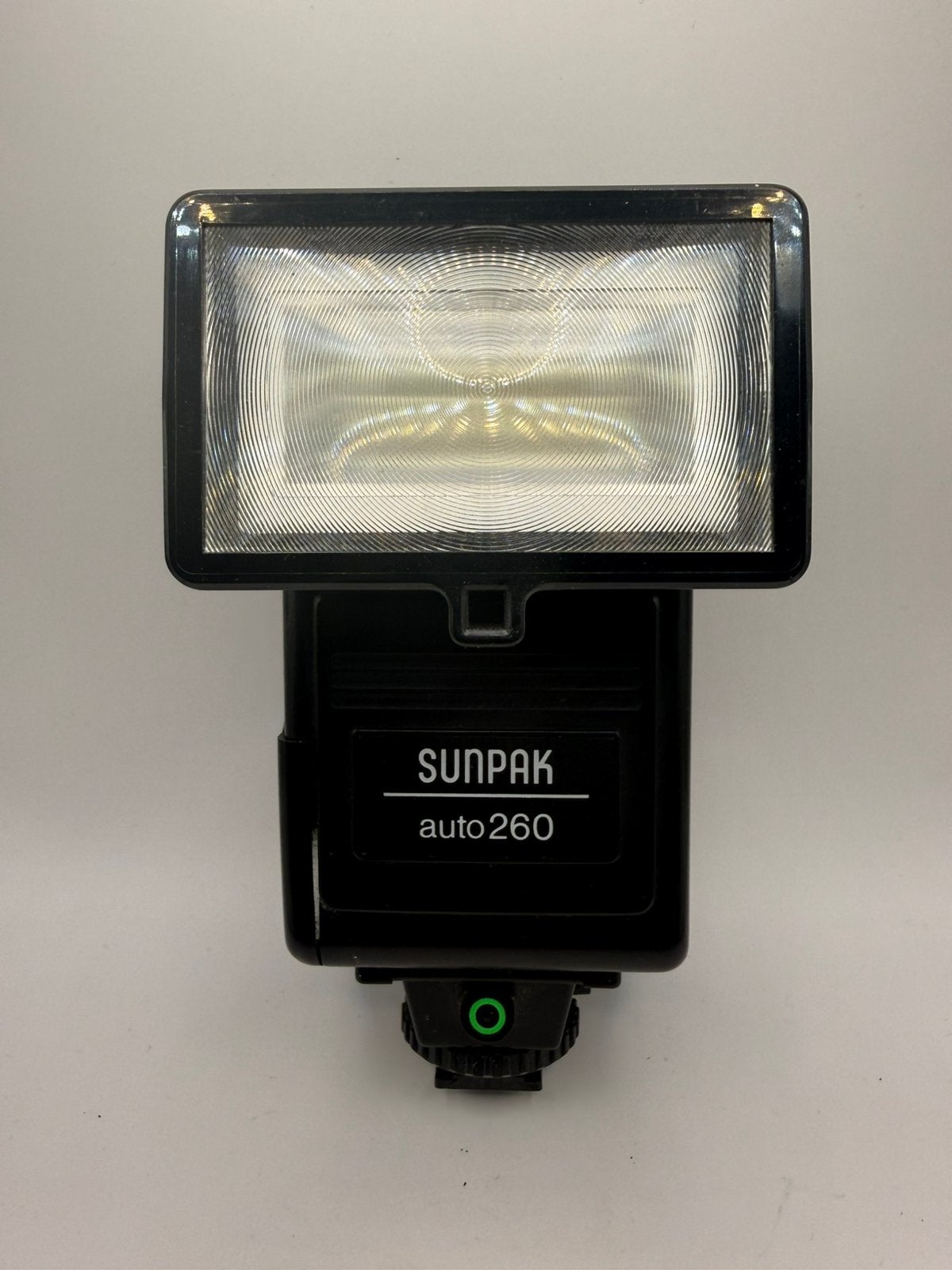 Sunpak Auto 260 vintage cameraflitser met originele doos, Ophalen of Verzenden, Gebruikt, Overige merken