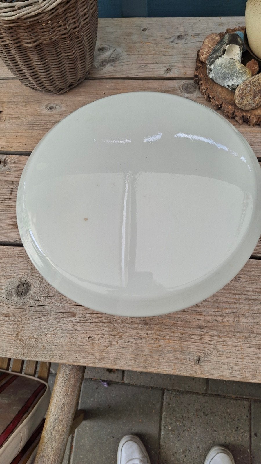 Vintage lampenkap jaren '60 - 30x25cm, fitting 12,5cm, Ophalen