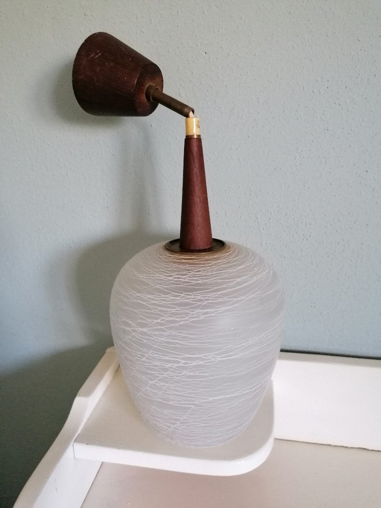 lamp philips jaren 60, Gebruikt, Vintage, Ophalen of Verzenden, Glas
