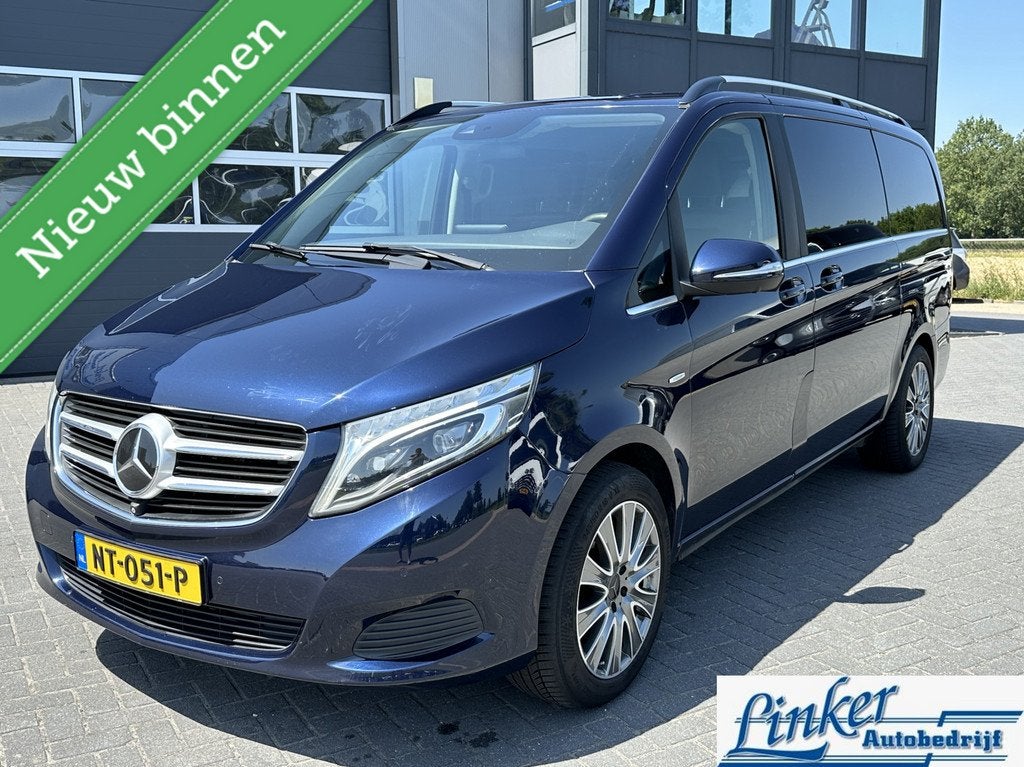Mercedes V-klasse 250 BlueTEC Lang Avantgarde 7P - TREKH BUR, Auto's, Automaat, Gebruikt, Blauw, Leder