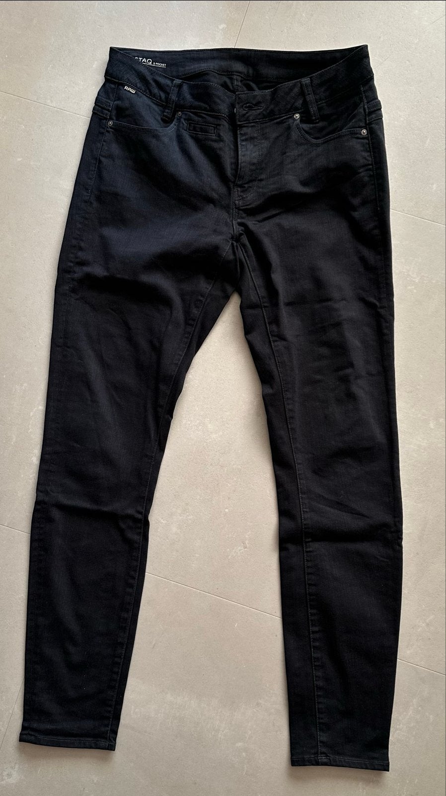 G-Star Dames Mid Skinny Jeans Zwart Maat 31-32 ZGAN, Ophalen of Verzenden, Zo goed als nieuw, Zwart, W30 - W32 (confectie 38/40)