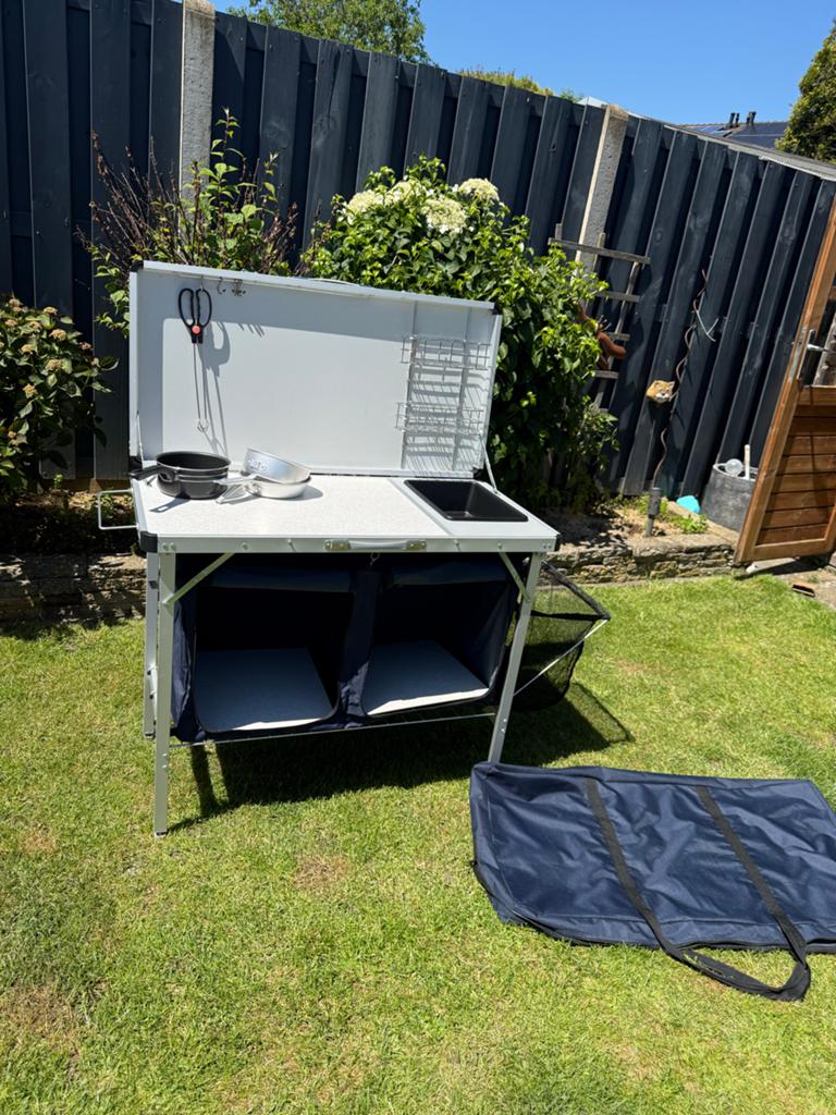Campingkeuken, Ophalen, Gebruikt