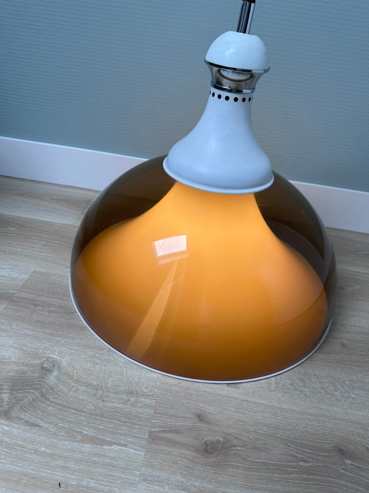 Vintage Vintage Stilux Milano hanglamp Space age jaren 70, Verzenden, Gebruikt, Kunststof, E27 (groot)