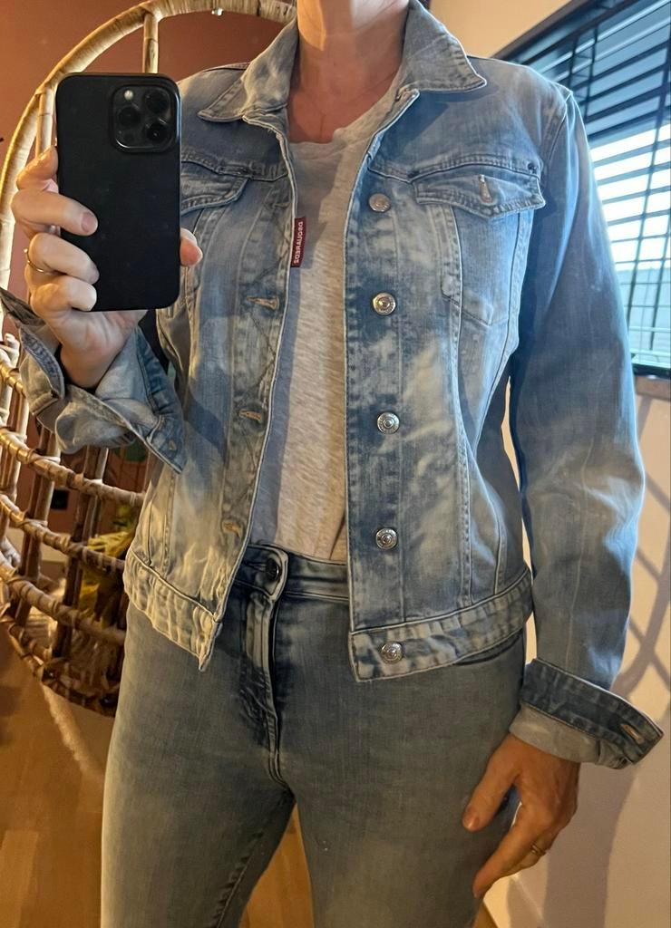 Dsquared2 Boyfriend Jean Jacket - Maat XS, Ophalen of Verzenden, Nieuw, Maat 34 (XS) of kleiner, Blauw