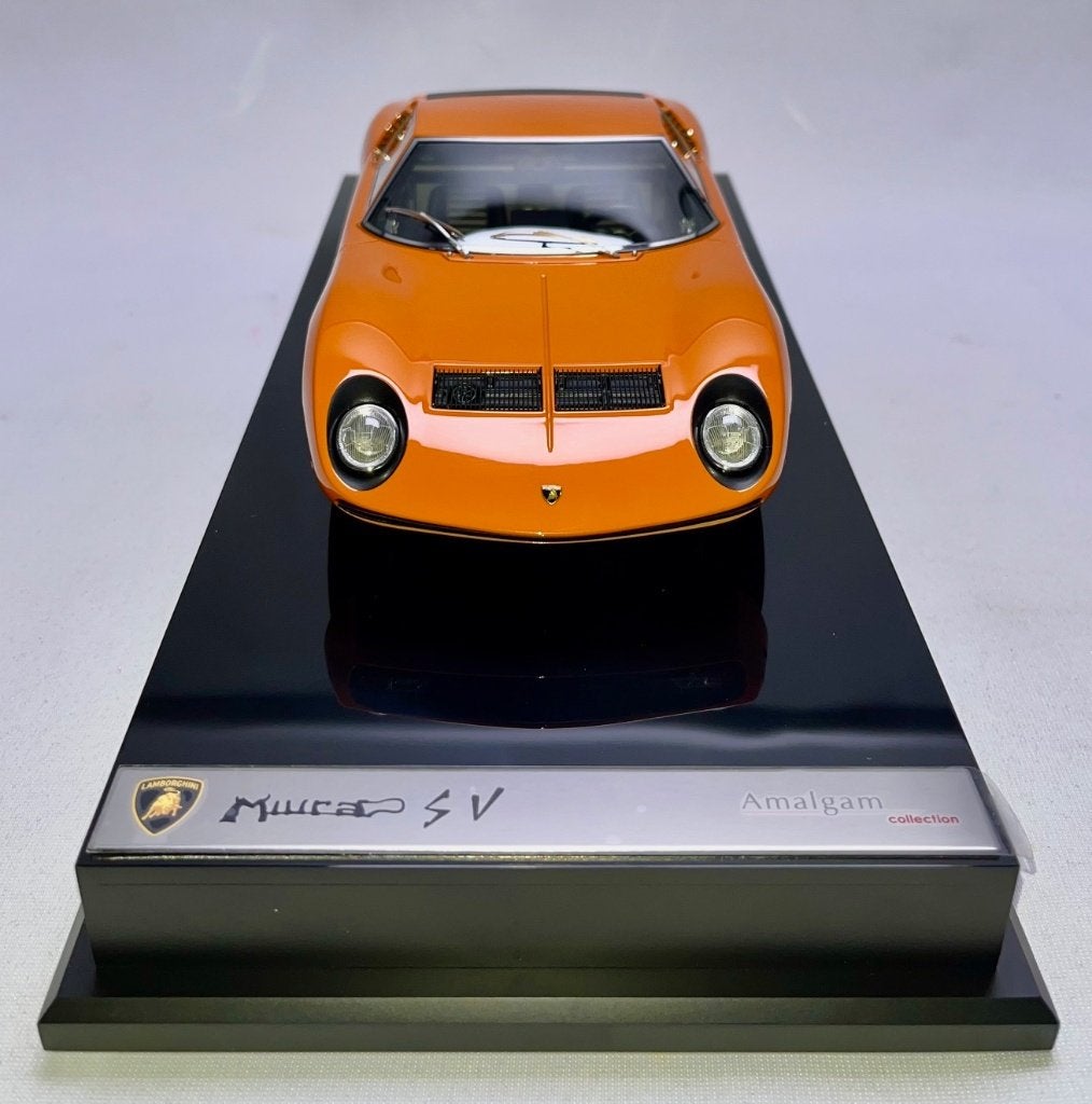 Lamborghini Miura P400 SV Oranje 1:18 van Amalgam, Hobby en Vrije tijd, Modelauto's | 1:18, Ophalen of Verzenden, Nieuw, Auto