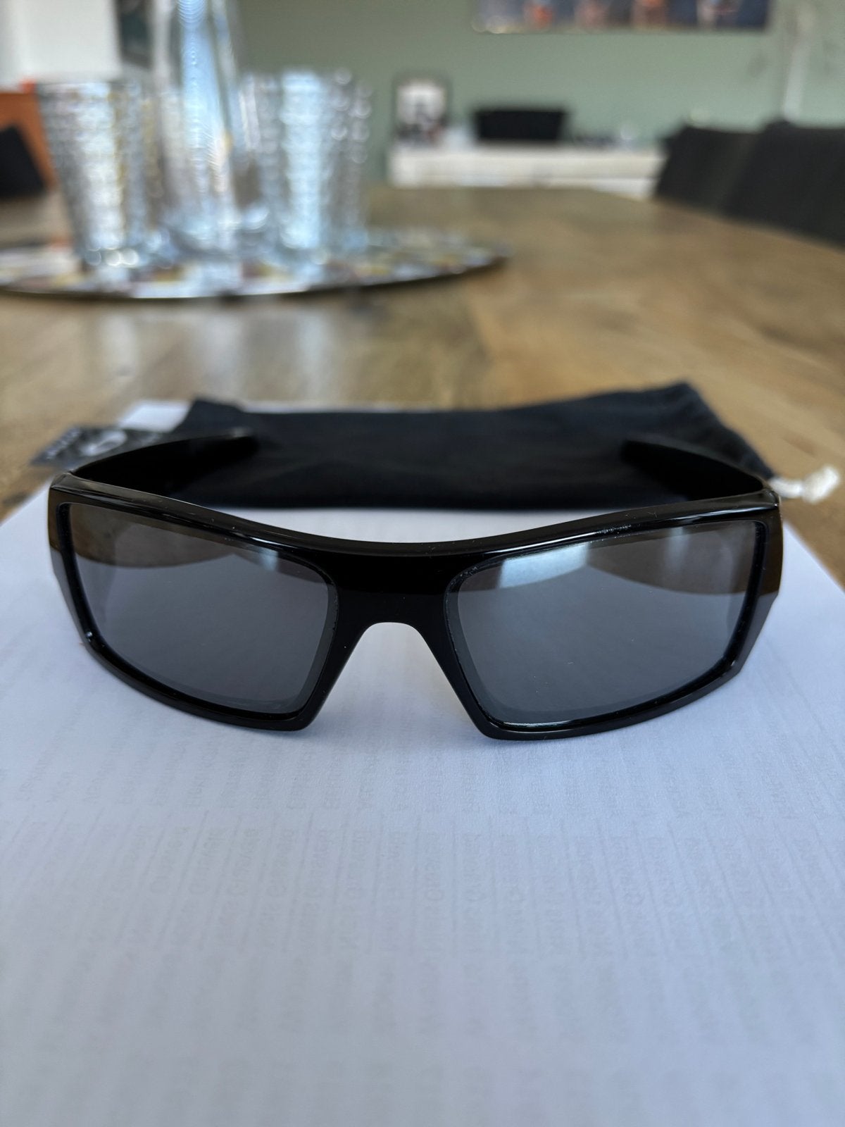 Oakley Gascan OO9014 Black Iridium + Ruby Iridium (2005), Zonnebril, Zwart, Ophalen of Verzenden, Zo goed als nieuw